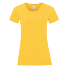 T-shirt femme Iconic-T Jaune Sunflower – Fruit of the Loom