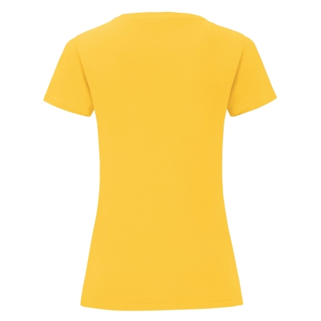 T-shirt femme Iconic-T Jaune Sunflower – Fruit of the Loom – vue 2