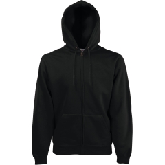 Sweat-shirt zippé capuche Fruit of the Loom Classic Noir