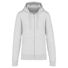 Sweat zippé capuche écoresponsable Gris Ash Heather Kariban