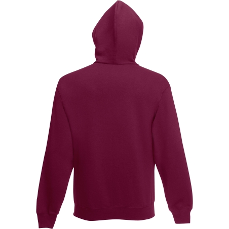 Sweat zippé capuche homme Bordeaux Fruit of the Loom Classic – vue 2