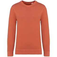 Sweat col rond French Terry écoresponsable Orange Native Spirit
