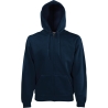 Sweat-shirt zippé capuche Classic marine Fruit of the Loom