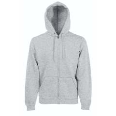 Sweat zippé capuche Classic Gris Chiné Fruit of the Loom