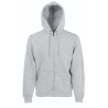 Sweat zippé capuche Classic Gris Chiné Fruit of the Loom