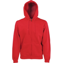 Sweat zippé capuche homme Classic Rouge – Fruit of the Loom