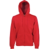 Sweat zippé capuche homme Classic Rouge – Fruit of the Loom