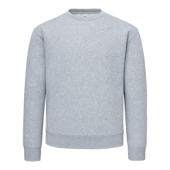 Sweat col rond gris chiné Fruit of the Loom – 405 g/m²