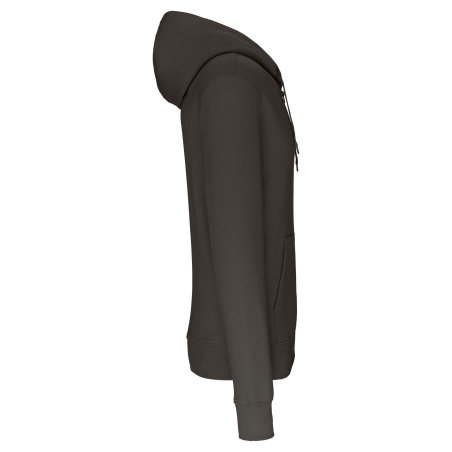 Sweat zippé capuche écoresponsable Gris Kariban homme – vue 3