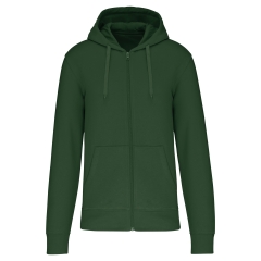 Sweat zippé capuche écoresponsable Kariban – Vert Forest