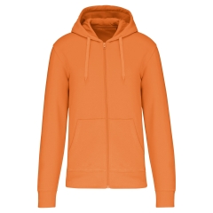 Sweat zippé capuche écoresponsable homme Kariban Orange