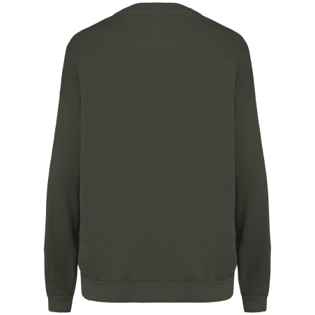 Sweat-shirt oversize French Terry Vert Washed Khaki Native Spirit – vue 2