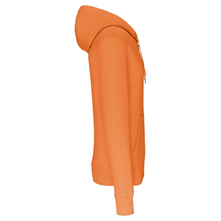 Sweat zippé capuche écoresponsable homme Kariban Orange – vue 3