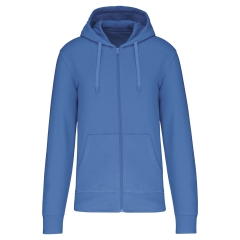 Sweat zippé capuche écoresponsable homme Kariban Bleu