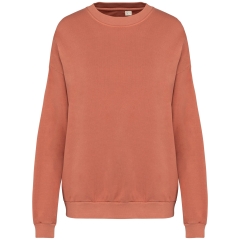 Sweat-shirt oversize French Terry coton bio Orange Native Spirit