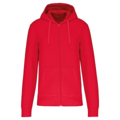 Sweat zippé capuche écoresponsable homme Rouge Kariban