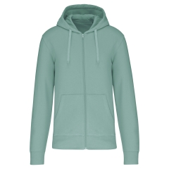 Sweat zippé capuche écoresponsable Kariban homme – Vert Sage