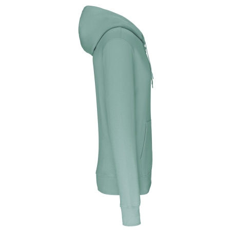 Sweat zippé capuche écoresponsable Kariban homme – Vert Sage – vue 3