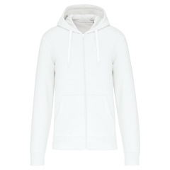 Sweat zippé capuche écoresponsable homme Blanc Kariban