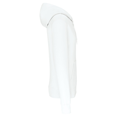 Sweat zippé capuche écoresponsable homme Blanc Kariban – vue 3