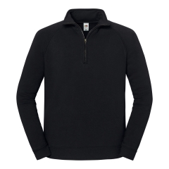 Sweat-shirt col 1/4 zip Iconic Premium Noir – Fruit of the Loom