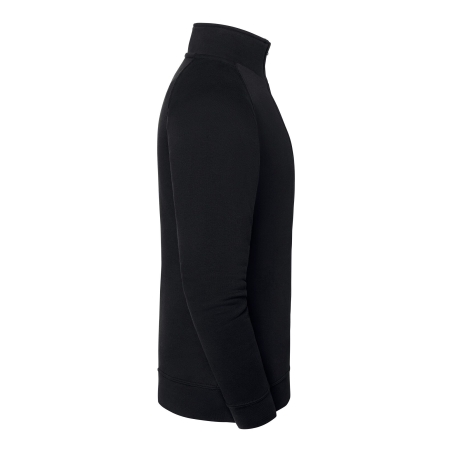 Sweat-shirt col 1/4 zip Iconic Premium Noir – Fruit of the Loom – vue 3