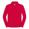 Sweat-shirt col 1/4 zip Rouge Fruit of the Loom Iconic Premium