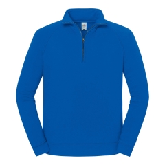 Sweat-shirt col zippé Iconic Premium Bleu – Fruit of the Loom