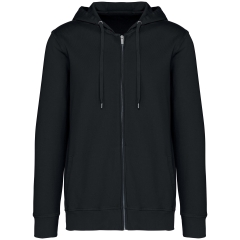 Sweat zippé capuche French Terry écoresponsable Noir Native Spirit