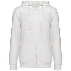 Sweat zippé capuche French Terry écoresponsable Blanc Native Spirit