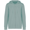 Sweat zippé capuche French Terry écoresponsable Vert jade délavé Native Spirit