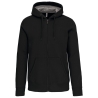 Sweat-shirt zippé capuche unisexe Noir – Kariban 360 g/m²