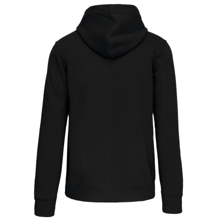Sweat-shirt zippé capuche unisexe Noir – Kariban 360 g/m² – vue 2