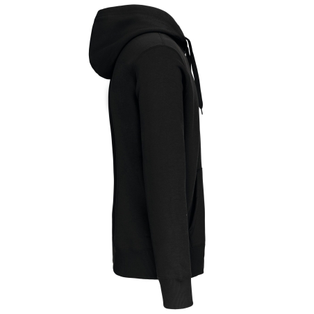 Sweat-shirt zippé capuche unisexe Noir – Kariban 360 g/m² – vue 3