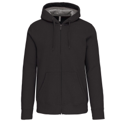 Sweat-shirt zippé capuche unisexe Gris Kariban – 360 g/m²