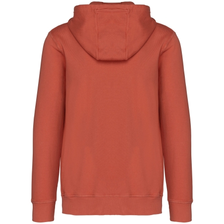 Sweat zippé capuche French Terry écoresponsable Orange Native Spirit – vue 2