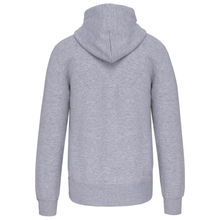 Sweat zippé capuche unisexe Gris Oxford Grey Kariban – vue 2