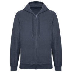 Sweat zippé capuche écoresponsable Marine bleu – Native Spirit