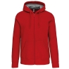 Sweat-shirt zippé capuche Rouge unisexe Kariban 360 g/m²