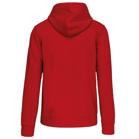 Sweat-shirt zippé capuche Rouge unisexe Kariban 360 g/m² – vue 2