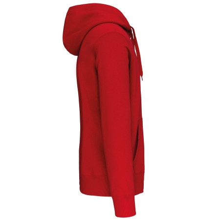 Sweat-shirt zippé capuche Rouge unisexe Kariban 360 g/m² – vue 3