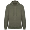 Sweat zippé capuche écoresponsable khaki Native Spirit
