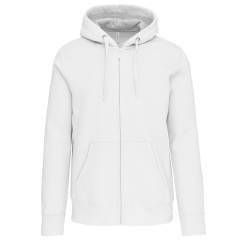 Sweat-shirt zippé capuche unisexe Blanc Kariban
