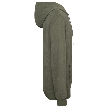 Sweat zippé capuche écoresponsable khaki Native Spirit – vue 3