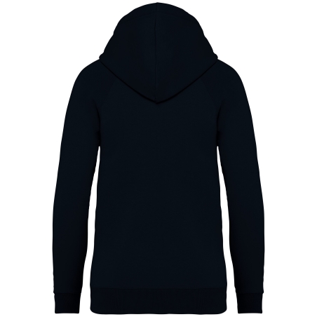 Sweat capuche raglan femme écoresponsable Noir – Native Spirit – vue 2