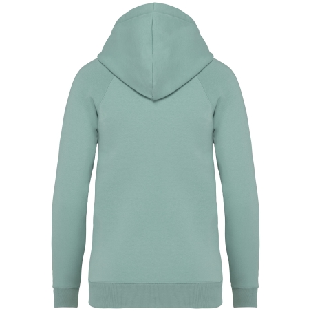Sweat capuche raglan écoresponsable femme Jade Green Native Spirit – vue 2