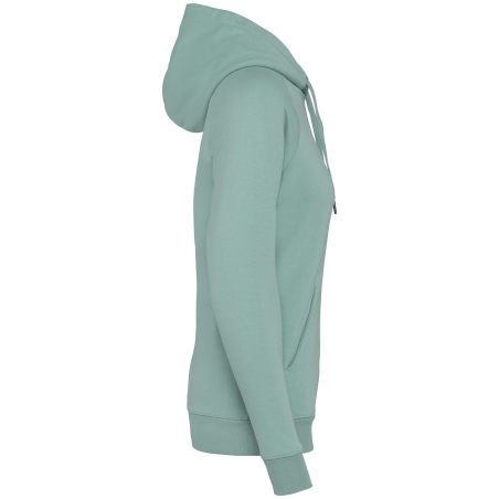 Sweat capuche raglan écoresponsable femme Jade Green Native Spirit – vue 3