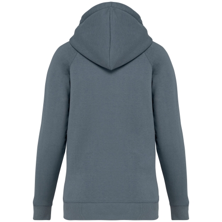 Sweat capuche raglan femme écoresponsable gris – Native Spirit – vue 2
