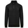 Sweat col zippé écoresponsable Homme Noir – Native Spirit