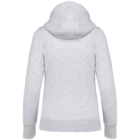 Sweat zippé capuche femme Gris (Ash Heather) – Kariban – vue 2